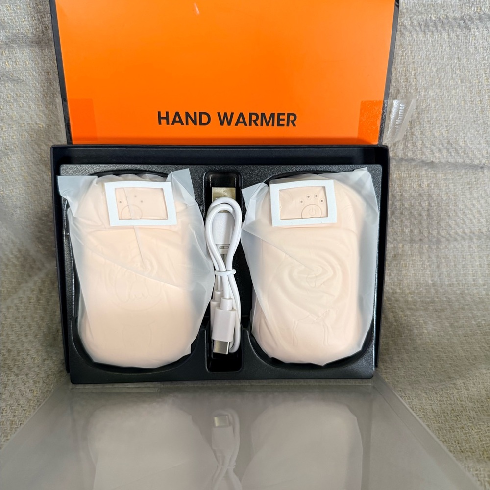 OLV Hand Warmers Rechargeable 2 Pack Strong Magnetic 18Hrs Heating A22 pink
